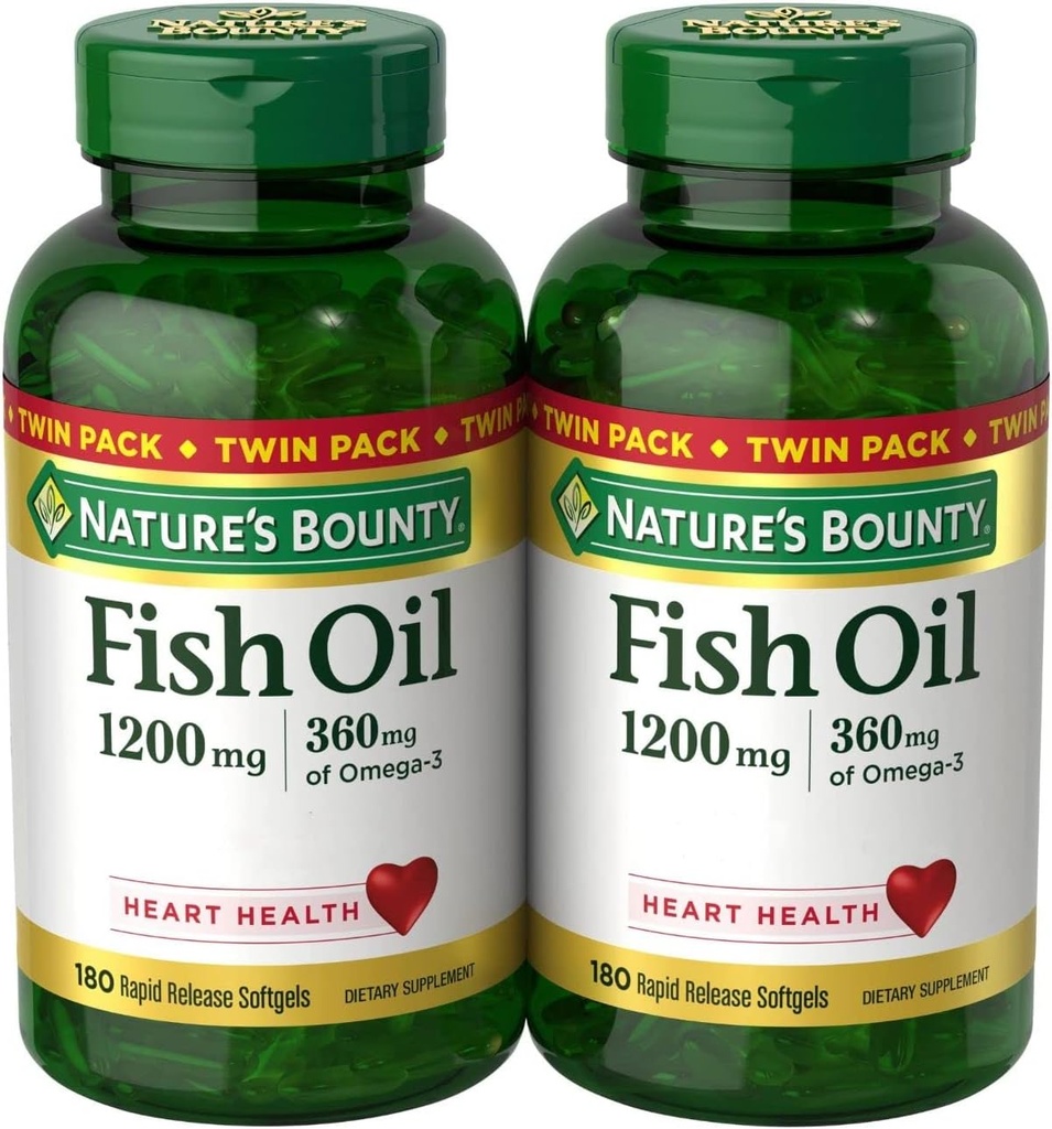 Natureís Bounty Fish Oil, 360 Count (Pack of Two)
