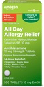 Amazon Basic Care 24 Hour Allergy Relief, Cetirizine Hydrochloride Tablets, 10 mg, 300 Count (Packaging may vary)