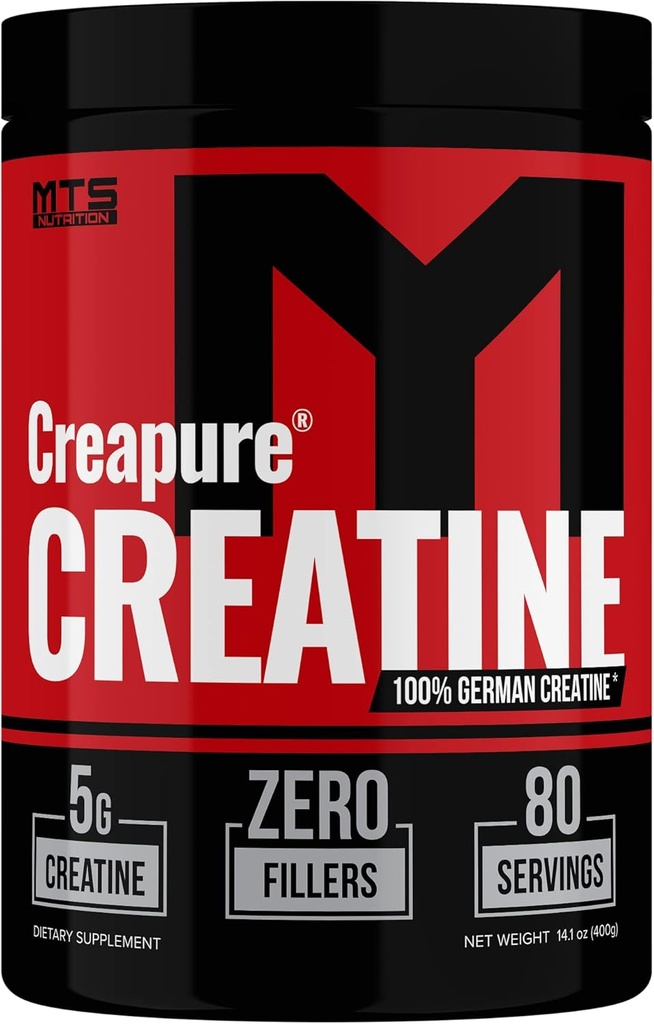 MTS Nutrition Creapure Creatine Powder - Muscle Growth & Recovery Supplement - 80 Servings Unflavored