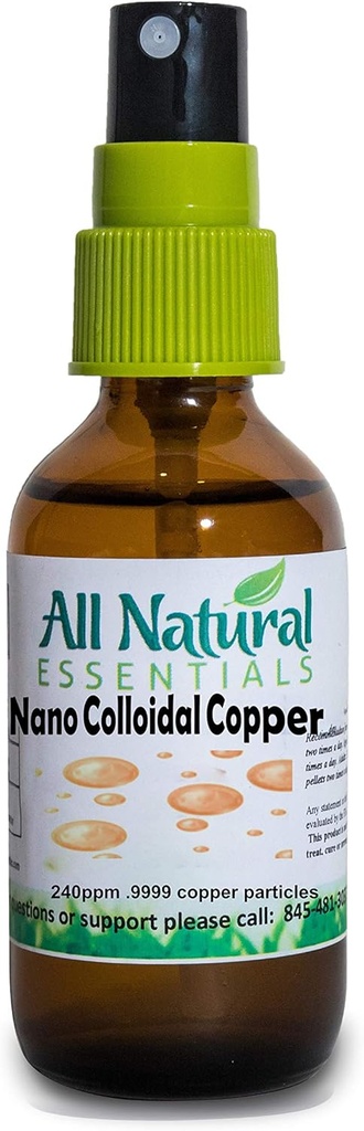 Nano Colloidal Copper Colloidal Minerals Supplement Colloidal Copper Liquid Copper Mineral 2oz 240ppm Bottle Kosher Certified all natural colloidal Copper for Adults, Men, Women, Kids