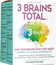 3 Brains by Natural Factors, 3 Brains Total Kit, 30 Single-Serve Packs (30 Servings)