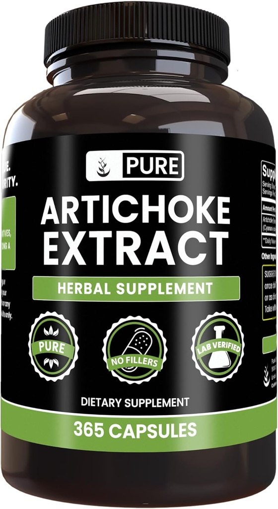 Pure Original Ingredients Artichoke Extract (365 Capsules) No Magnesium Or Rice Fillers, Always Pure, Lab Verified
