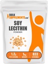 BulkSupplements.com Soy Lecithin Powder - Lecithin Supplement, Nutritional Supplement, Food Grade - Gluten Free, 1.2g per Serving, 1kg (2.2 lbs) (Pack of 1)
