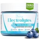 Zero Sugar - Sour Blue Candy Electrolytes Powder - Refreshing Hydration - Caffeine Free Energy - All Natural Ingredients - Vegan, Keto & Paleo - Sugar Free Electrolyte Powder Drink Mix - 30 Servings