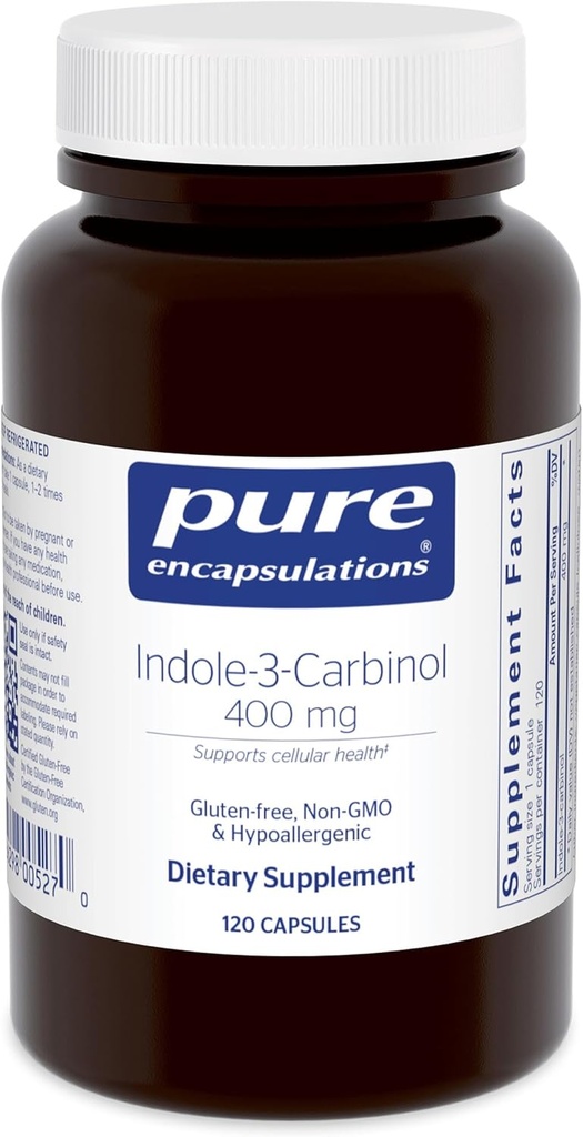 Pure Encapsulations Indole-3-Carbinol 400 mg | Supports Healthy Breast, and Cervical Cell Function | 120 Capsules