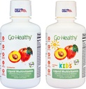 Go Healthy Multivitamin for Kids, Toddlers (1 Bottle) and Multivitamin for Women, Men and Teens (1 Bottle) Vegan, Bundle