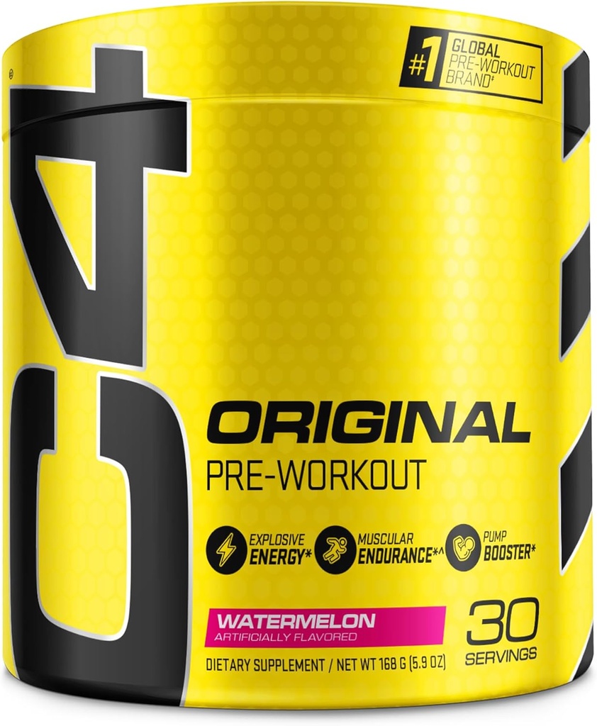 Cellucor C4 Original Pre Workout Powder Watermelon Sugar Free Preworkout Energy Supplement for Men & Women 150mg Caffeine + Beta Alanine + Creatine 30 Servings