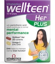Vitabiotics Wellteen Her Plus Omega-3 - Advanced Nutritional Support for Teenagers and Young Women Ages 13-19 - 56 Tablets and Capsules