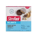 SlimFast Delights Peanut Butter Chocolate Snack Cup, 0g Added Sugar, 2g of Net Carbs, 10 Count