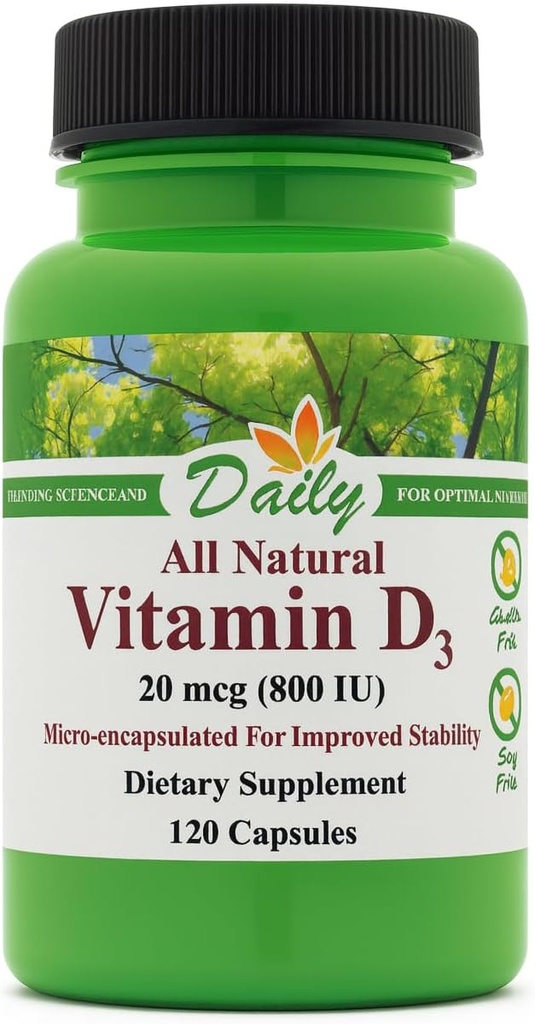 Daily Manufacturing Vitamin D3 800 IU (20 mcg)