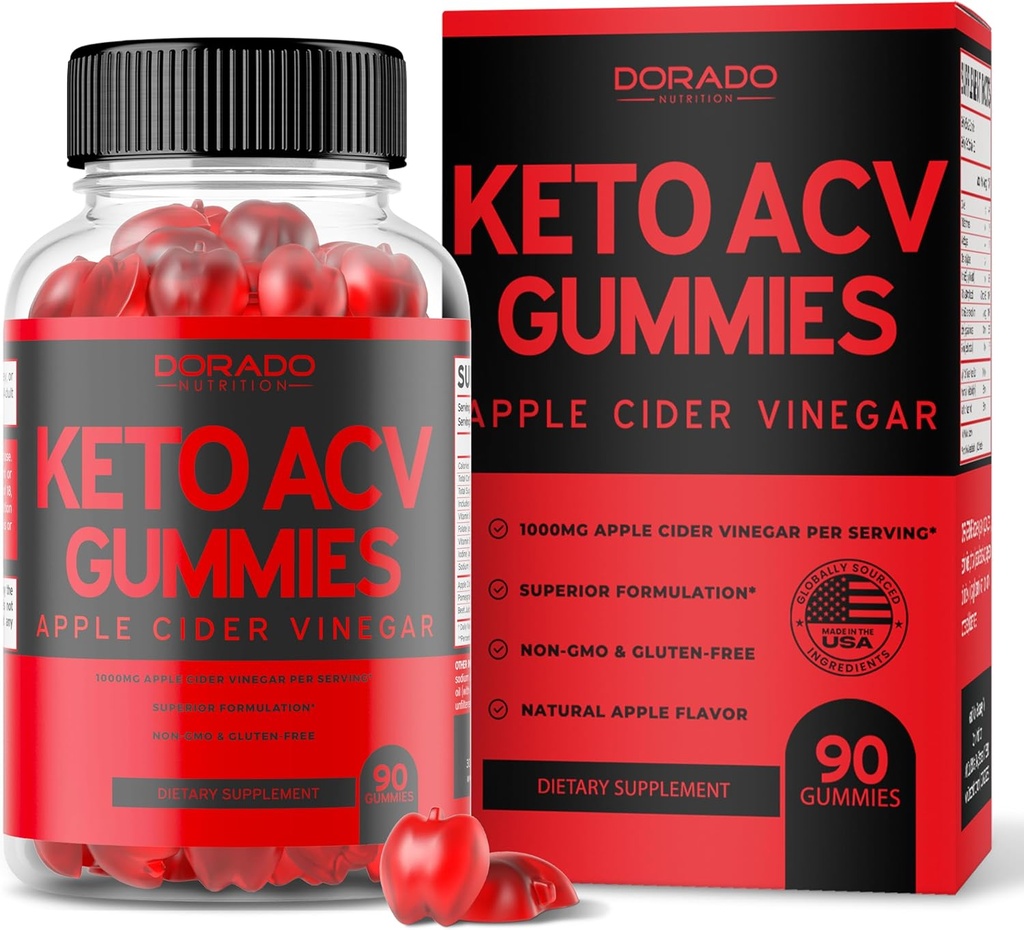 Keto ACV Gummies Advanced Weight Loss (1000mg) Gummy for Weight Loss - Support Healthy Digestion & Metabolism - Advanced Gummies - Delicious Apple Flavor - 1000mg (90 Count)