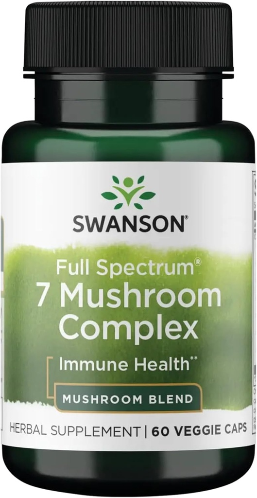 Swanson Full Spectrum 7 Mushroom Complex 60 Veg Capsules