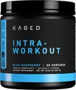 Kaged Intra-Workout Powder In-Kaged BCAAs, L-Citrulline & Beta-Alanine for Endurance 124mg Organic PurCaf Caffeine Coconut Water Powder 20 Servings Blue Raspberry