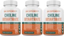 Bundle Combo for 3 Total Bottles of Choline Bitartrate 900mg Per Serving