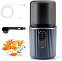 Cordless Electric Pill Crusher Grinder Pulverizer - Grind and Pulverize Multiple Pills, Small and Large Medication and Vitamin Tablets to Fine Powder - Removable Grinding Cup for Easy Cleaning