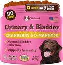 Natural Dog Company Urinary & Bladder Supplement for Dogs – Cranberry & D-Mannose Soft Chews with Marshmallow Root & Astragalus – Supports Urinary Tract Health, Bladder Function & Normal Urine Flow