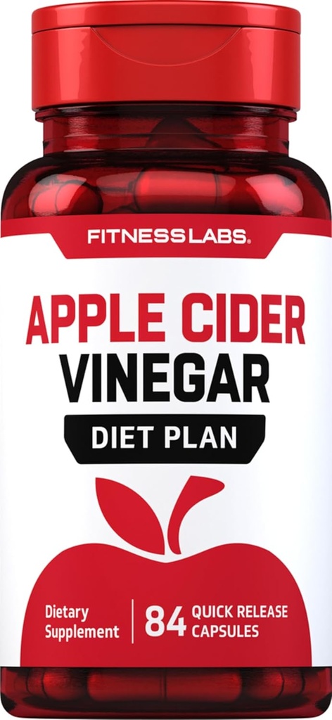 Piping Rock Apple Cider Vinegar Capsules | 84 Pills | with Vitamin B12, Chromium, and Cayenne | Non-GMO, Gluten Free Supplement | by Fitness Labs