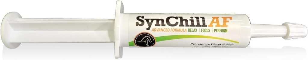 SynChill AF Behavioral Support Gel for Horses – Single Serving – Advanced L-THEANINE-Free Formula, 100% Natural Supplement, Composure, Focus & Confidence Support for Horses