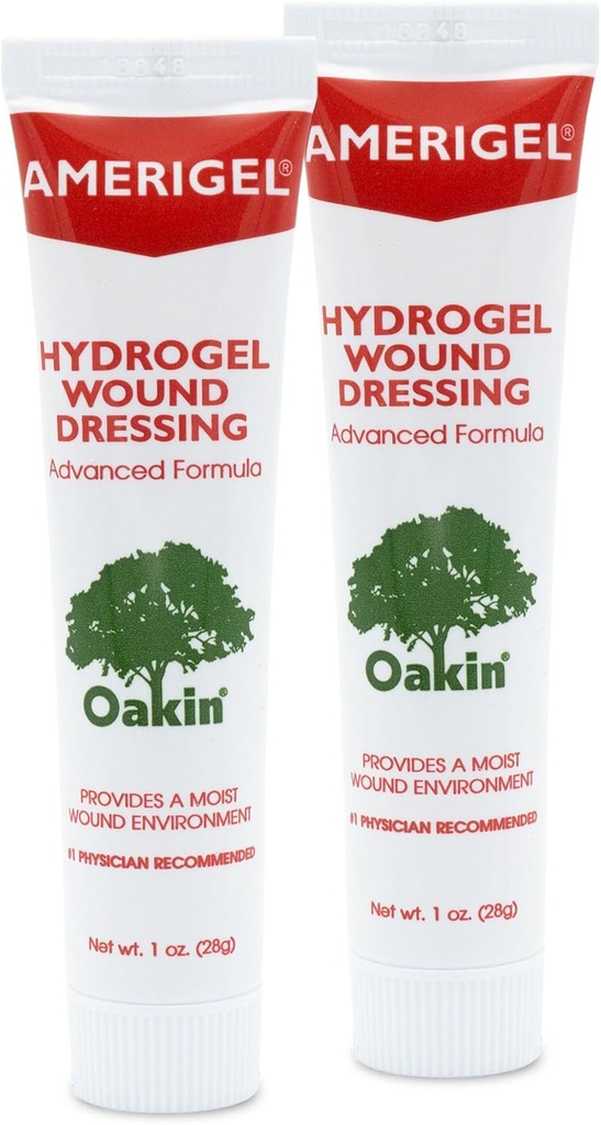 AMERIGEL Hydrogel Wound Dressing (1 oz.) Two Pack - Provides Moisture-Rich Healing Environment for Dry Wounds