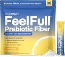 Daily Nouri FeelFull Prebiotic Fiber Drink Mix | Supports Natural Fullness, Appetite & Cravings Control, Gut & Metabolic Health | Oligofructose, Glucomannan & Chromium | 30 Stick Packs
