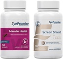 Macular Health Eye Vitamin with No Zinc and Screen Shield Teen Chewable Eye Vitamins