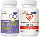 CoQ10 600mg 1PCS Bundle with 800mg Liposomal CoQ10 Ubiquinol Supplement 1PCS