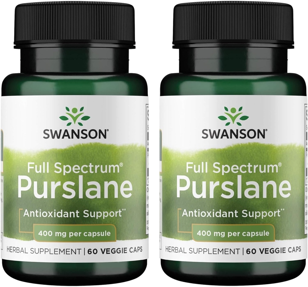 Swanson Full Spectrum Purslane 400 Milligrams 60 Veg Capsules (2 Pack)