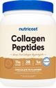 Nutricost Collagen Peptides Powder (Chocolate Peanut Butter Flavored) 1 LB - Grass-Fed Collagen Hydrolysate, Gluten-Free