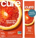 Cure Hydration Plant-Based Electrolyte Drink Mix | No Added Sugar | Dehydration Relief | Coconut Water Powder | FSA-HSA Eligible | Non-GMO, Vegan | 8 Packets – Blood Orange