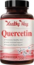 High Strength Quercetin 500mg Capsules - Once Daily Powerful Antioxidant Quercetin Supplement for Heart Aging Skin Brain and Immune Support - Vegan Friendly Gluten-Free Made in the USA (200 Servings)