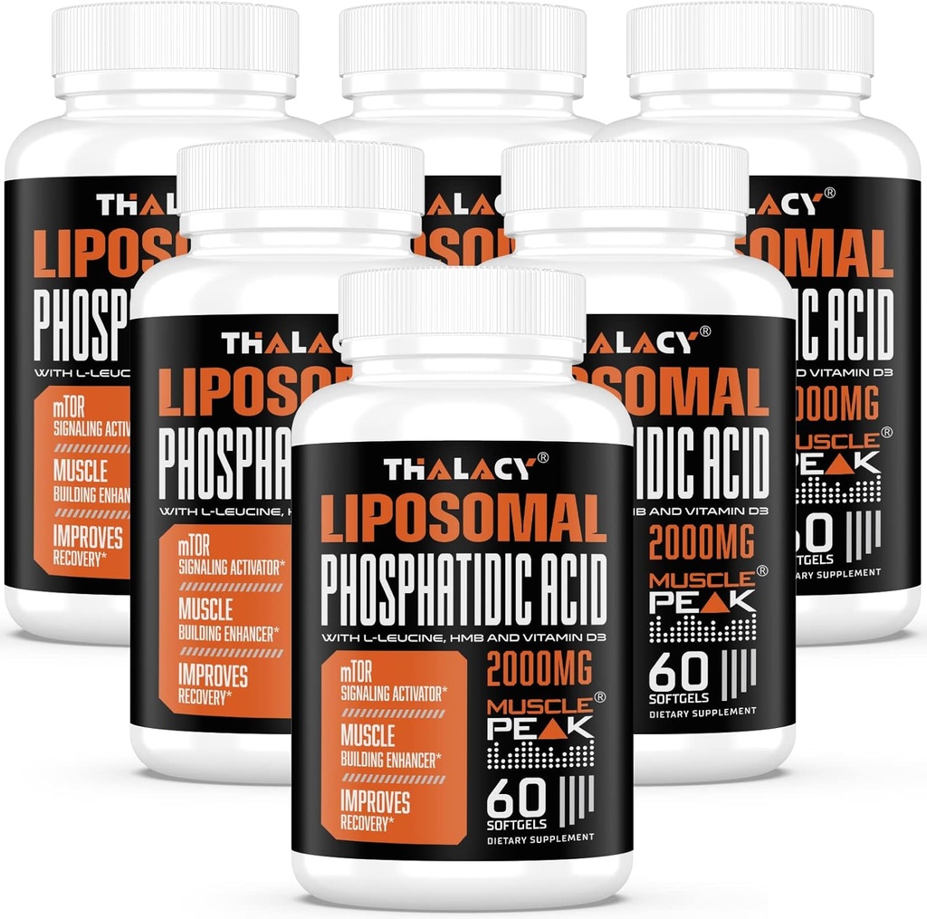 2000mg Liposomal Phosphatidic Acid Muscle Builder (PA), High Absorption Muscle Building Supplements for Men & Women | Muscle Gainer, mTOR Protein Synthesis & Lean Muscle, Strength, 6 Pack