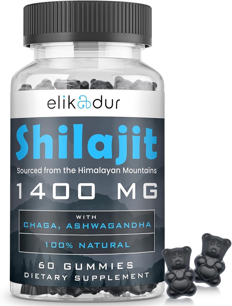 84,000 MG Organic Shilajit Gummies with 85+ Trace Minerals, Fulvic Acid, Shilajit for Men & Women, Energy & Immune Support, High Potency Gold Grade, Sugar-Free, Vegan, 100% Natural 60 Gummies