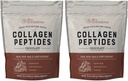 Live Conscious Collagen Peptides Powder - Chocolate Collagen Powder - Hair, Skin, Nail, and Joint Support - Type I & III Grass-Fed Collagen Supplements for Women and Men (2-Pack)
