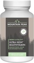Mountain Peak Nutritionals Ultra High Multivitamin for Men & Women - with Vitamins A, B12, B6, C, D, E, Magnesium, Zinc, Folic Acid, Digestive Enzymes & Probiotics (180 Vegetarian Capsules)