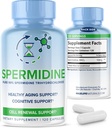 Pure Spermidine Supplement with Trihydrochloride 3HCL 10mg - 120 Capsules - Spermidine Supplements for Women for Brain, Vitality, Cell Repair, Anti Aging Supplement for Men, Longevity Supplements