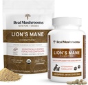 Real Mushrooms Lions Mane for Humans (60 Servings) and Pets (120ct) - Powder & Capsules Bundle for Cognition & Immunity - Vegan, Non-GMO, Gluten-Free, Grain-Free Mushroom Extract Supplements