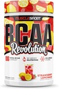 Musclesport BCAA Revolution Amino Acid Powder Supplement for Men & Women - Intra Workout Training Complex - Recovery Supplemen (Strawberry Lemonade, 30 Servings)
