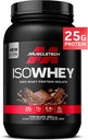 MuscleTech ISO Whey Isolate Protein Powder, Chocolate - Post Workout Gym Supplement for Lean Muscle Gain, Body Building Weight Gainer & Recovery - 25g Protein, BCAA, EAA & 0 Added Sugar - 2lbs