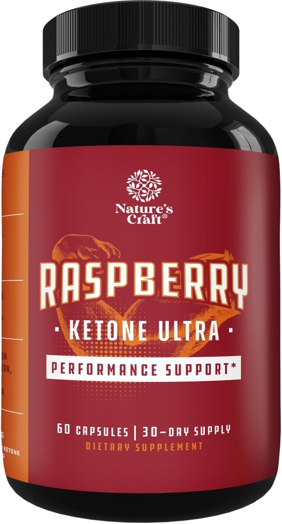 Natures Craft Blend of Raspberry Ketones, Green Tea Extract and African Mango – Lose Weight Faster – Potent Ingredients to Speed Up Weight Loss, Suppress Appetite & Burn Fat – 60 Capsules