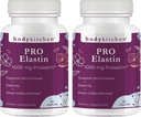 Body Kitchen Pro-Elastin, 1000 mg Elastin Supplement, Help Reduce Signs of Aging, Improved Skin Health, Firmness & Elasticity, Fewer Wrinkles, Veggie Caps, (Pack of 2)