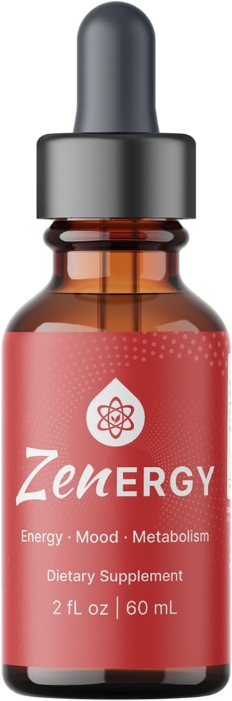 Zenergy Drops - Liquid Supplement for Daily Wellness Support - Made in The USA - Natural Energy - Organic Plant-Based Formula - 60ml - 1 Month Supply