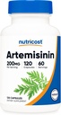 Nutricost Artemisinin 200mg, 120 Vegetarian Capsules - Non-GMO, Gluten Free, 60 Servings