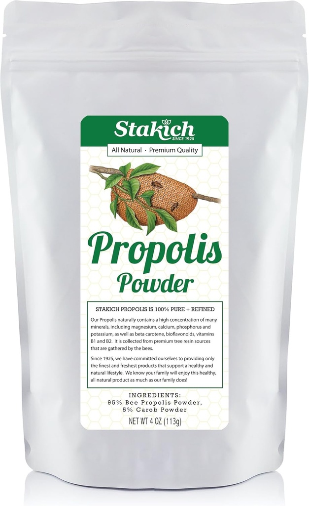 Stakich Bee Propolis Powder - All Natural - 4 Ounce