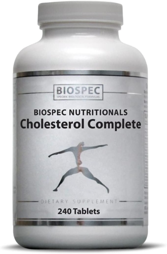 BIOSPEC NUTRITIONALS Cholesterol Complete - Natural Cholesterol Support for Cardiovascular and Heart Health* - Red Yeast Rice, CO-Q-10, Hawthorn, Magnesium (240 Tablets)