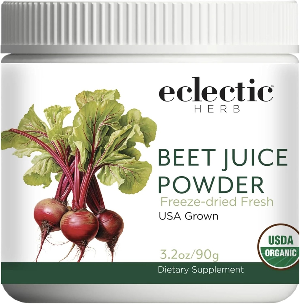 ECLECTIC INSTITUTE Raw Fresh Freeze-Dried Beet Juice Powder | 3.2 oz