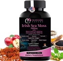 10-in 1 Irish Sea Moss Gummies 3000mg with Black Seed Oil Ashwagandha Bladderwrack Burdock Turmeric Apple Cider Vinegar Manuka Honey Dandelion - for Immune and Digestive System, Made in US