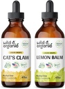 Wild & Organic Cat's Claw Tincture 4 fl oz & Lemon Balm Tincture 4 fl oz