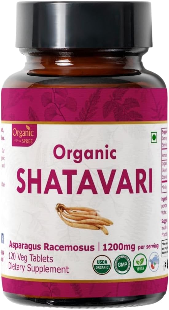 Shatavari 120 Tablets | Asparagus Racemosus (Shatavari) | USDA Organic Certified | Supports Women’s Health and Immune System* | Dietary Supplement 120tab