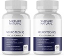 Official... 2 Pack Neuro Tech IQ Brain Supplement - Neurotech Iq Focus Formula Enhancement Pills (120 Capsules)