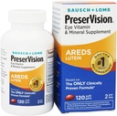 PreserVision AREDS Eye Vitamins, #1 Eye Doctor Recommended Brand, Multivitamin with Lutein, Vitamins C & E, Zinc, and Copper Supplements, 120 Softgels